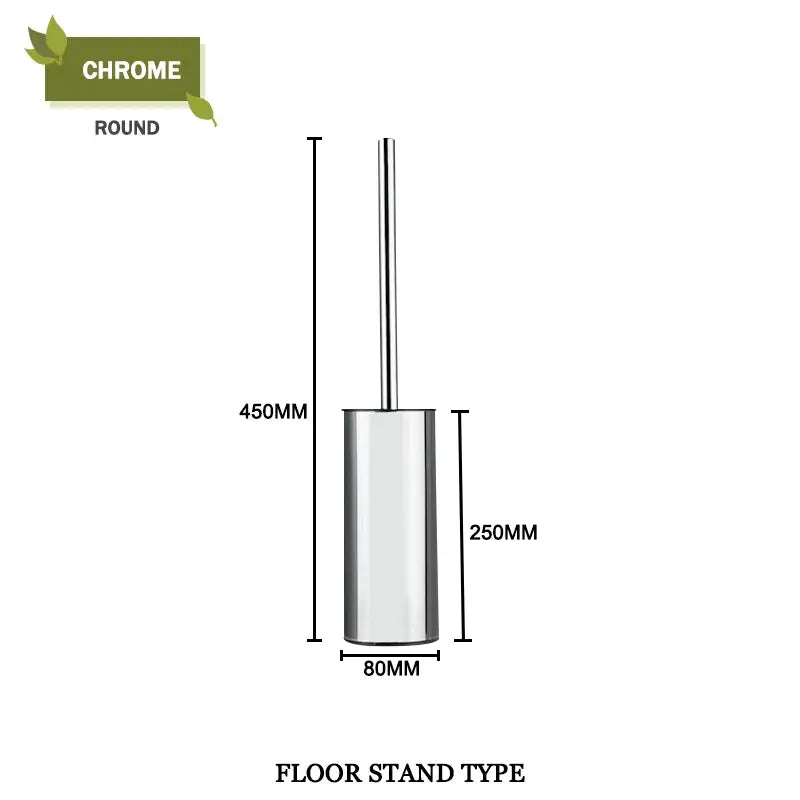 Gold Square Toilet Brush Set