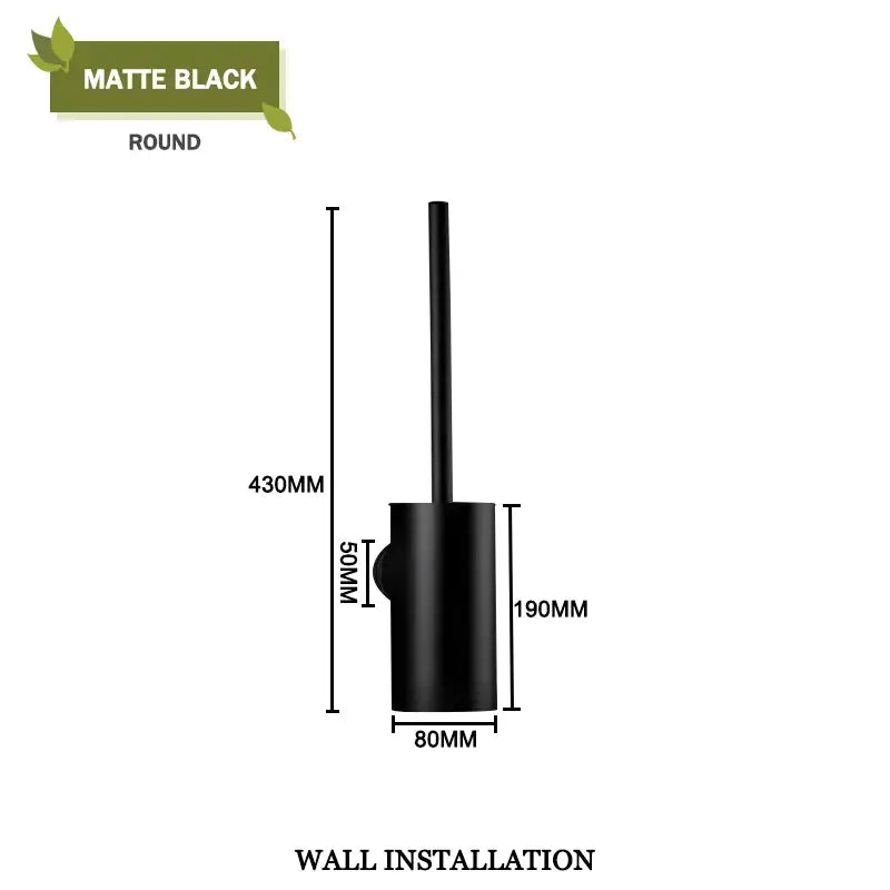 Gold Square Toilet Brush Set