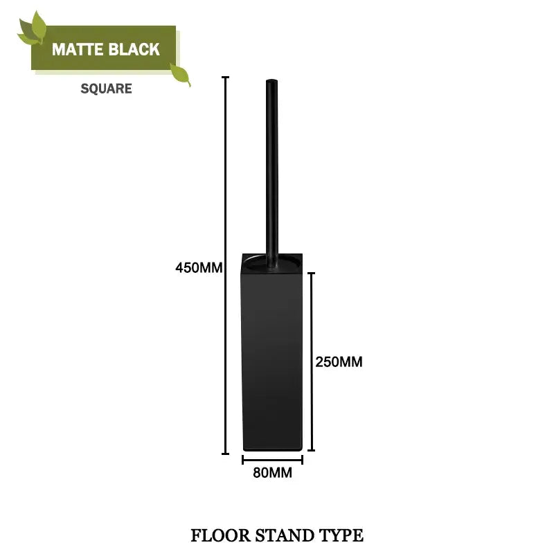 Gold Square Toilet Brush Set
