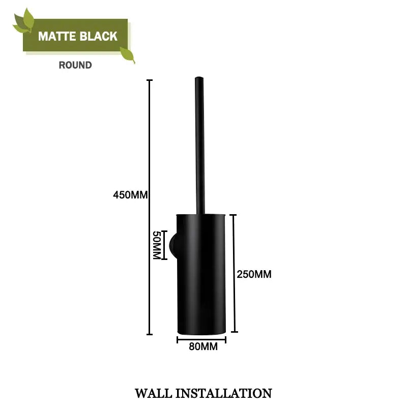 Gold Square Toilet Brush Set