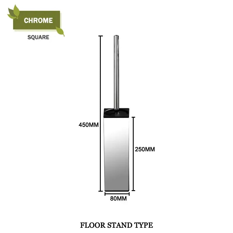 Gold Square Toilet Brush Set
