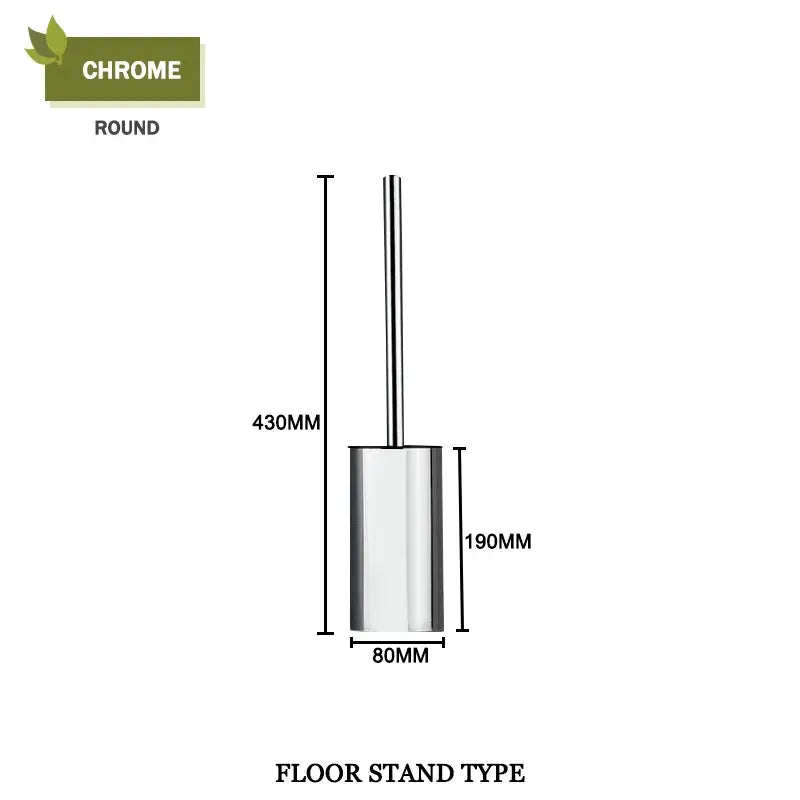 Gold Square Toilet Brush Set
