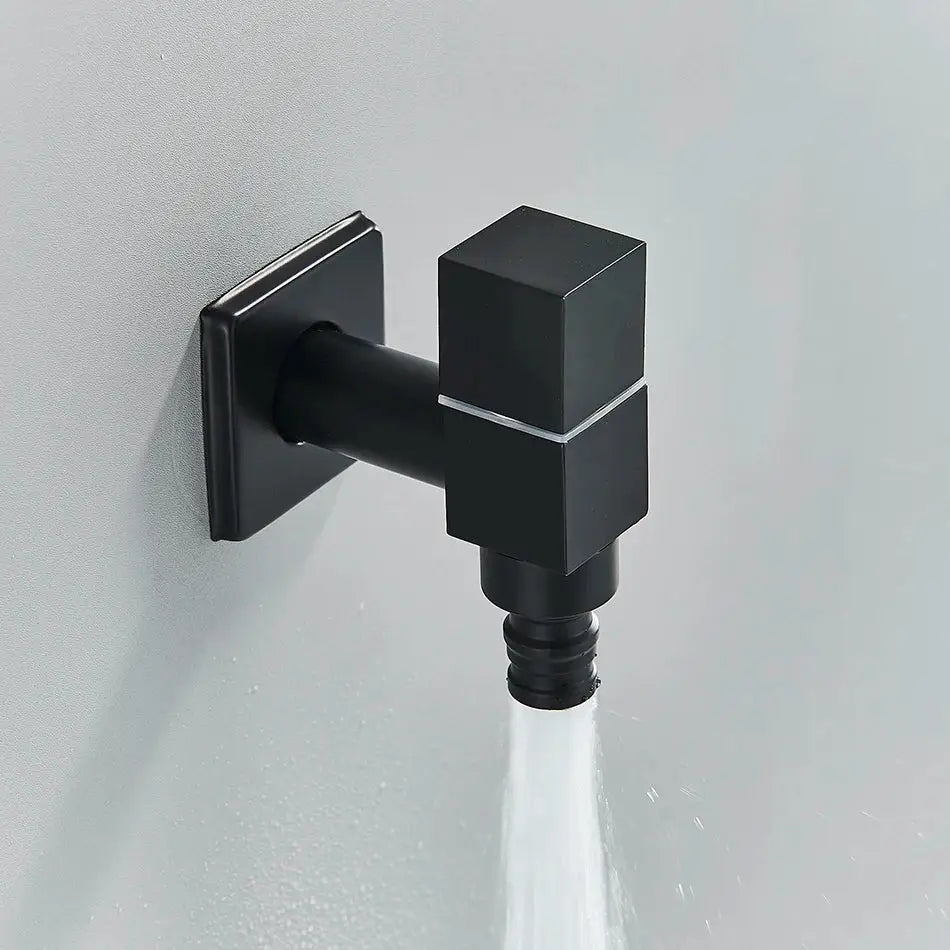 Black Brass Wall Faucet