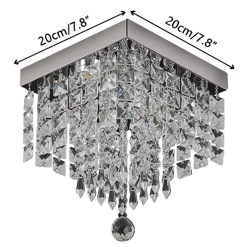 Black Crystal LED 40cm Chandelier