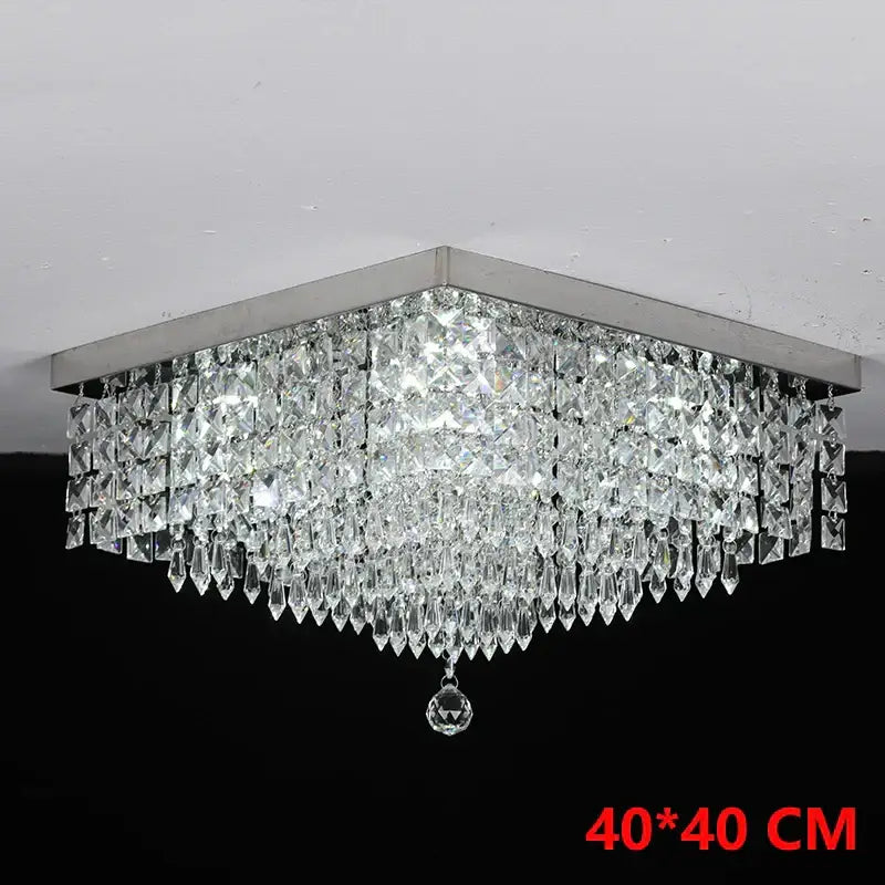 Black Crystal LED 40cm Chandelier
