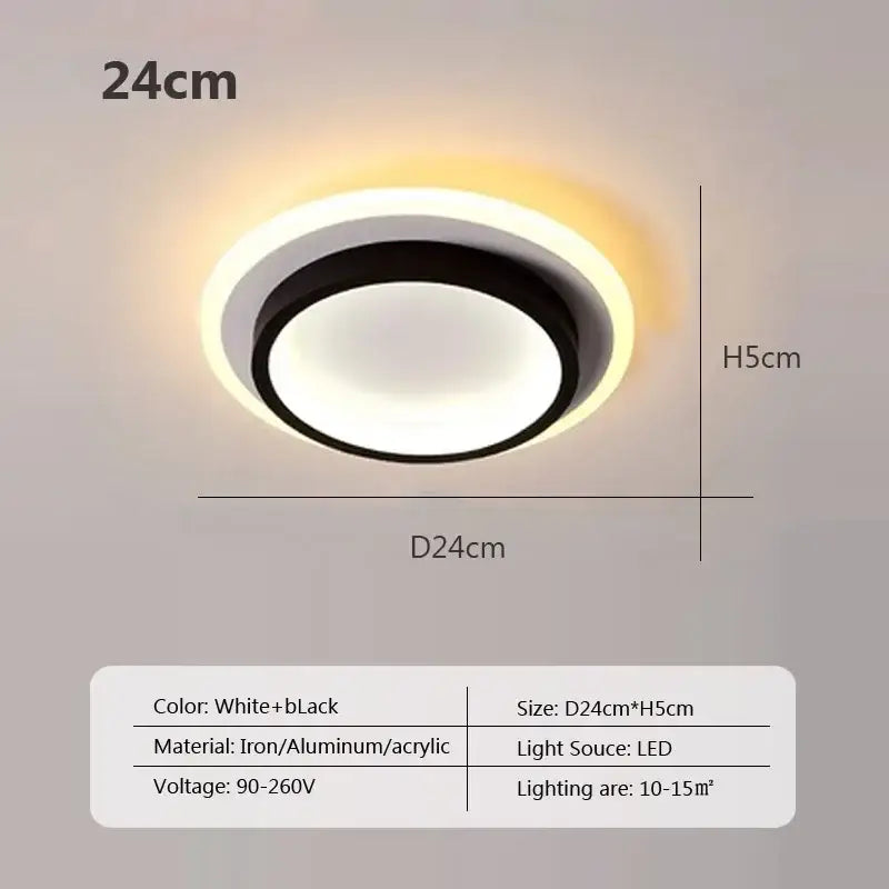 Black Square LED Ceiling Light
