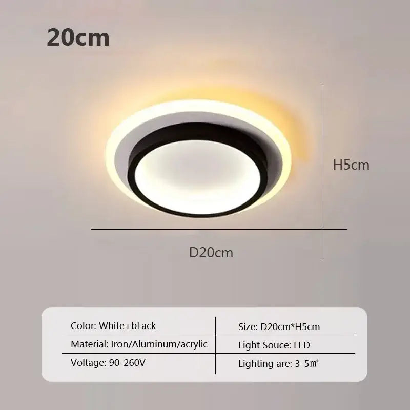 Black Square LED Ceiling Light