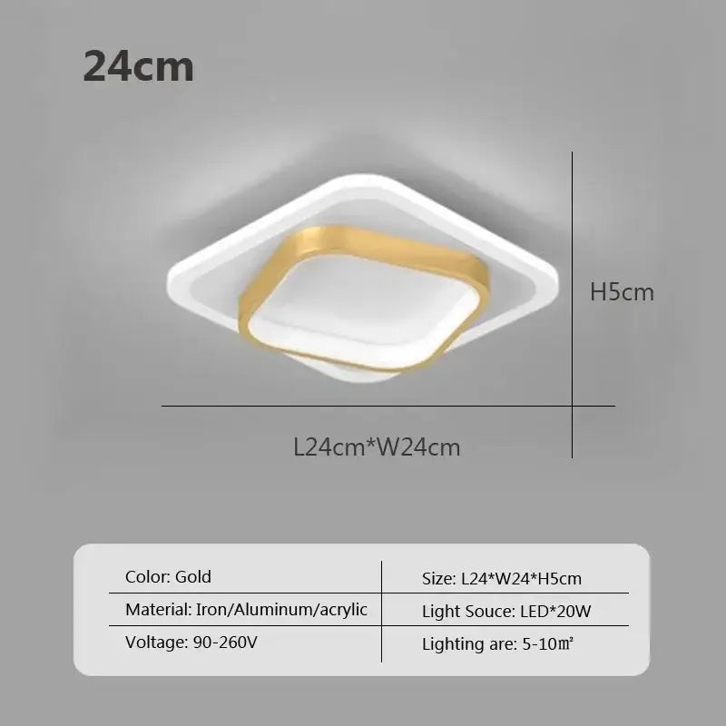 Black Square LED Ceiling Light