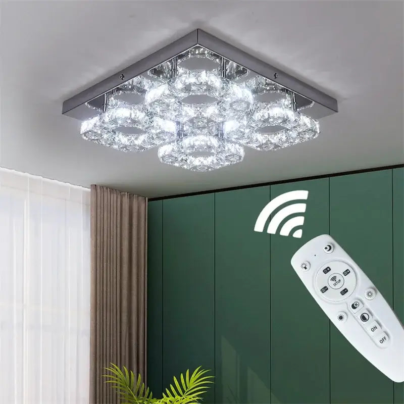 Chrome Dimmable Crystal Light