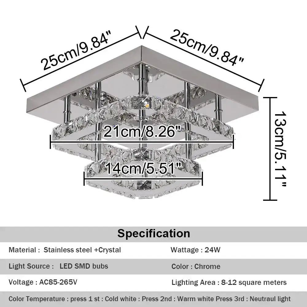 Crystal LED Dining Chandelier