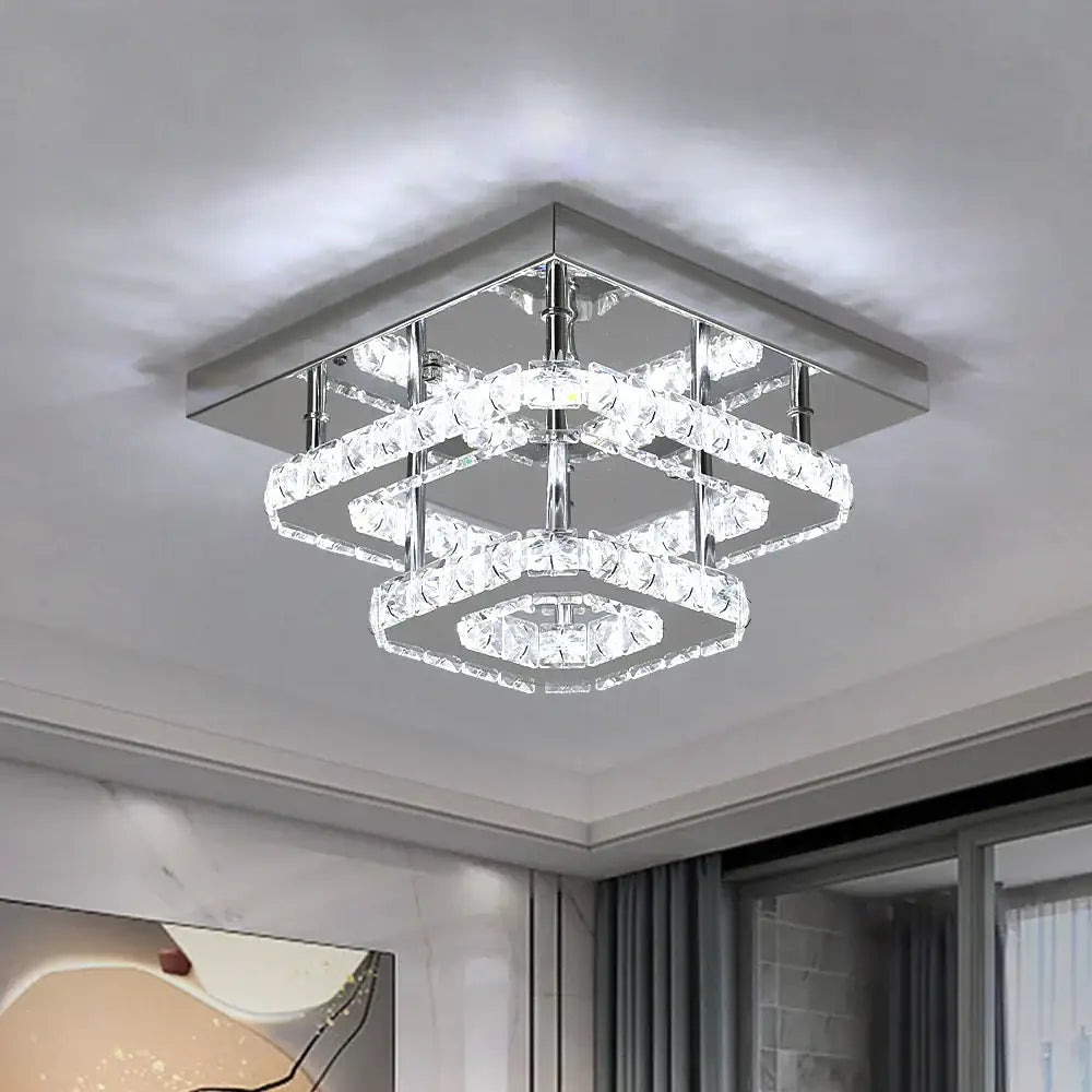 Crystal Flush Mount Ceiling Light