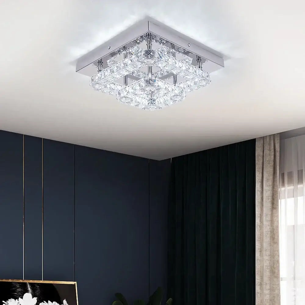 Crystal Flush Mount Ceiling Light