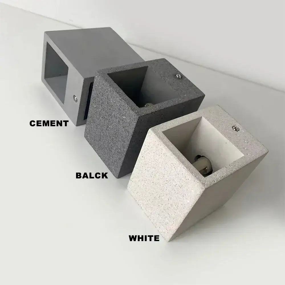 Gray Cement Wall Sconce