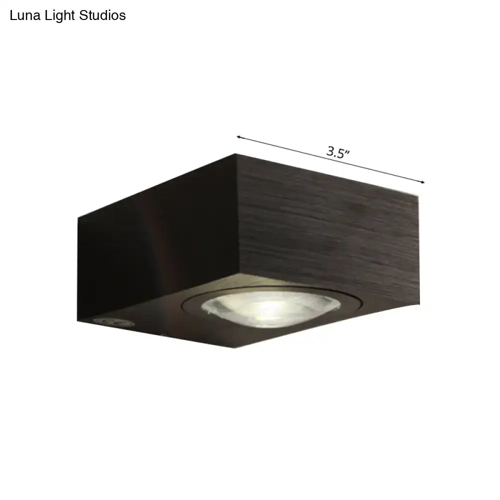 Black Silver LED Wall Sconce