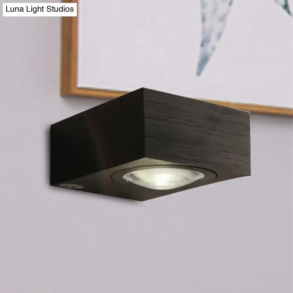 Black Silver LED Wall Sconce