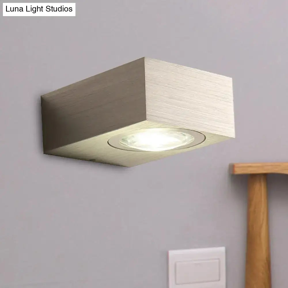 Black Silver LED Wall Sconce