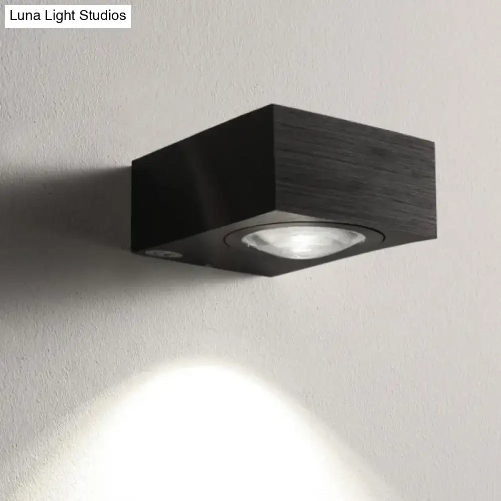 Black Silver LED Wall Sconce