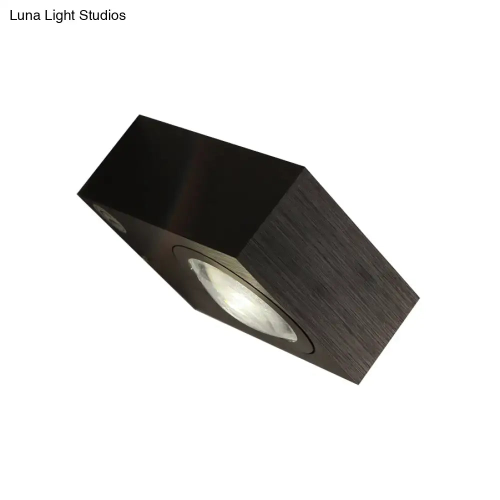 Black Silver LED Wall Sconce