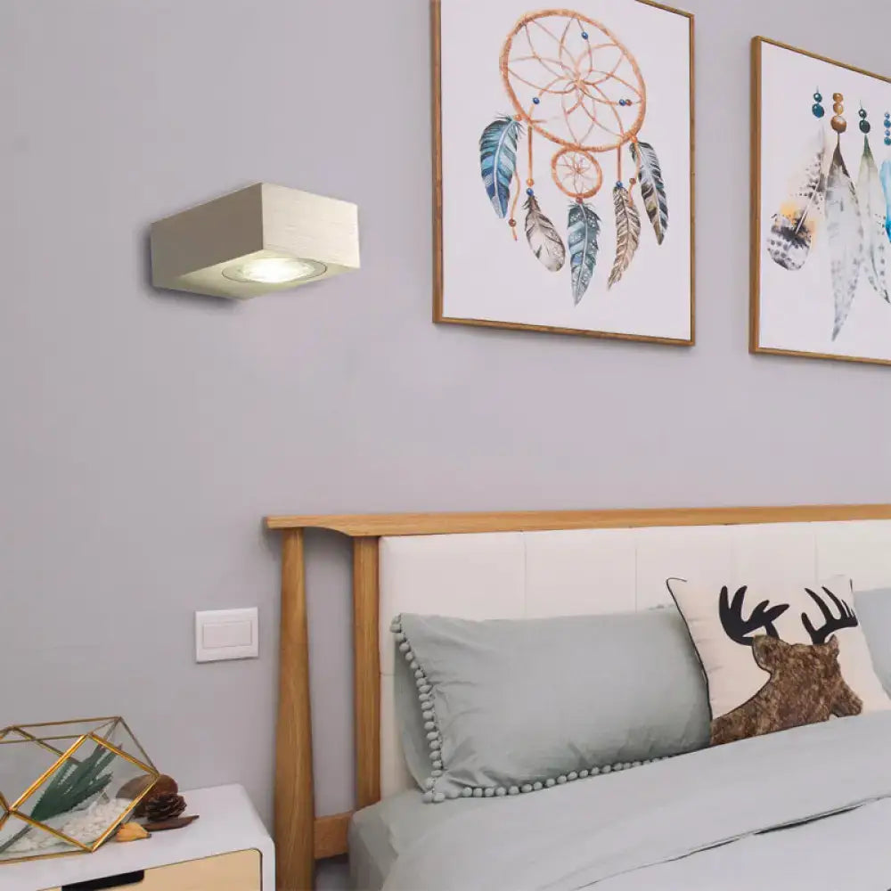Black Silver LED Wall Sconce