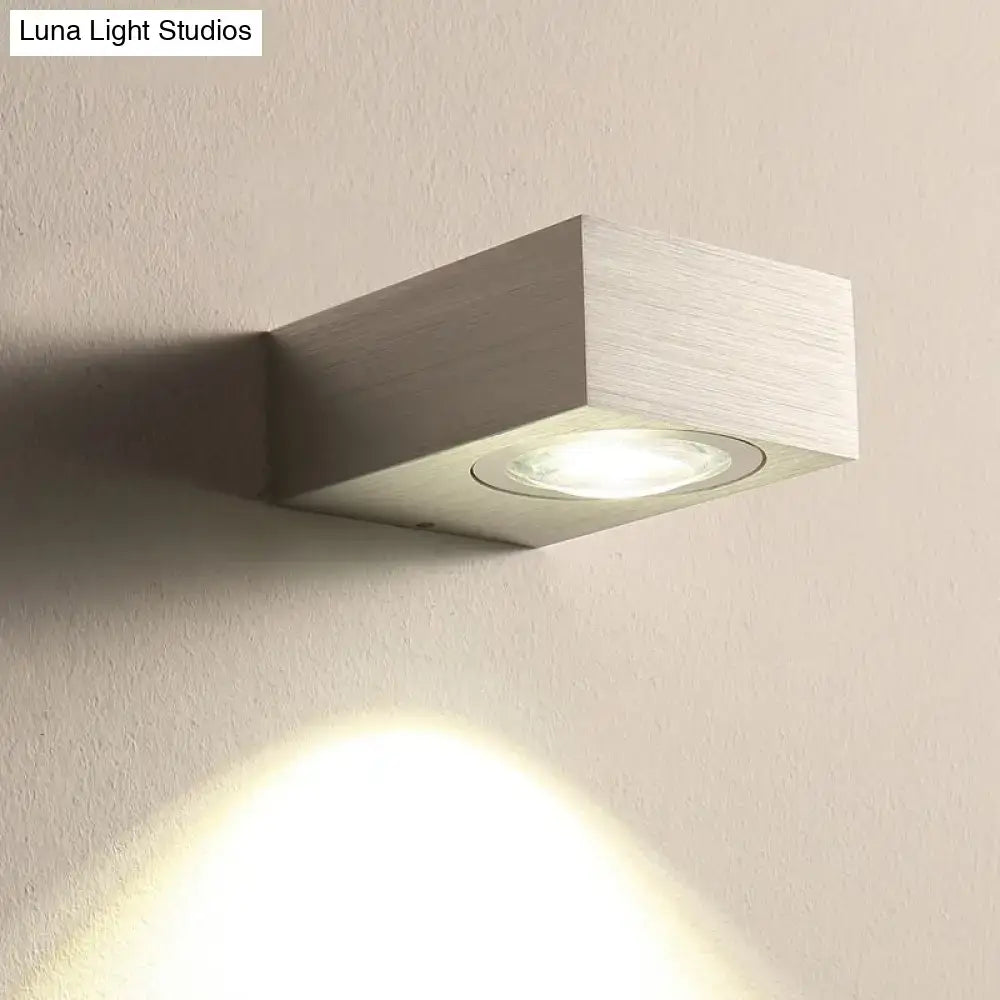Black Silver LED Wall Sconce