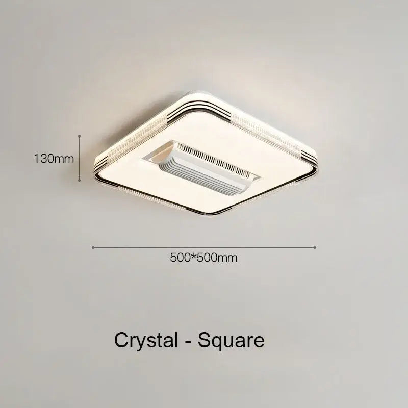 White Chrome Ceiling Fan Light