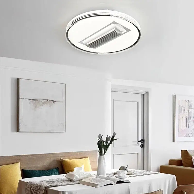 White Chrome Ceiling Fan Light