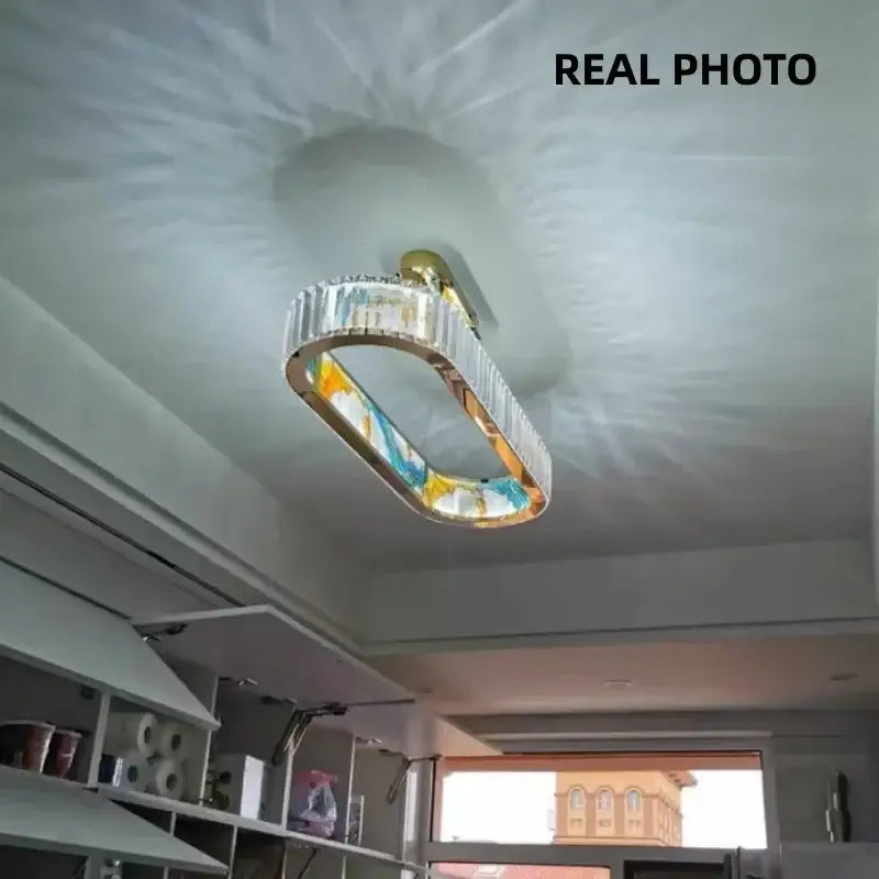 Stained Glass LED Chandelier