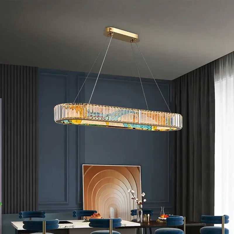 Stained Glass LED Chandelier