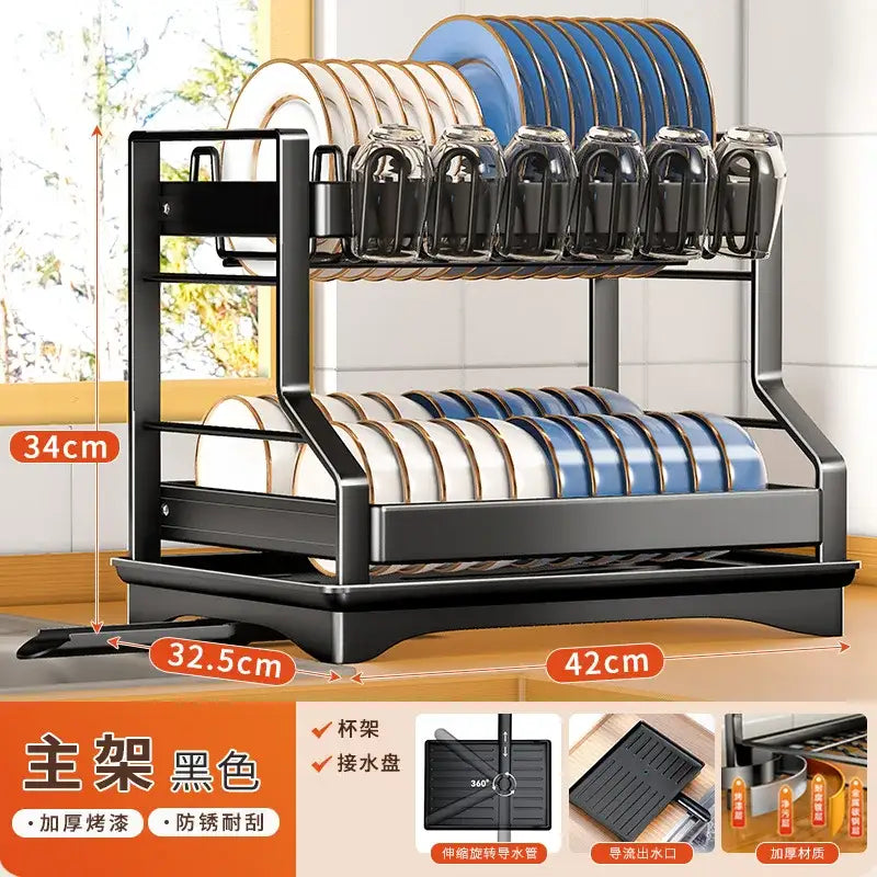 Black Dish Drying Rack