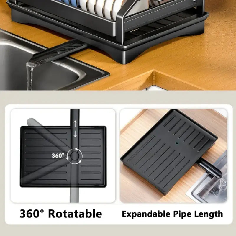 Black Dish Drying Rack