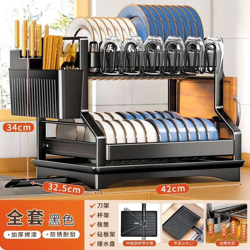 Black Dish Drying Rack