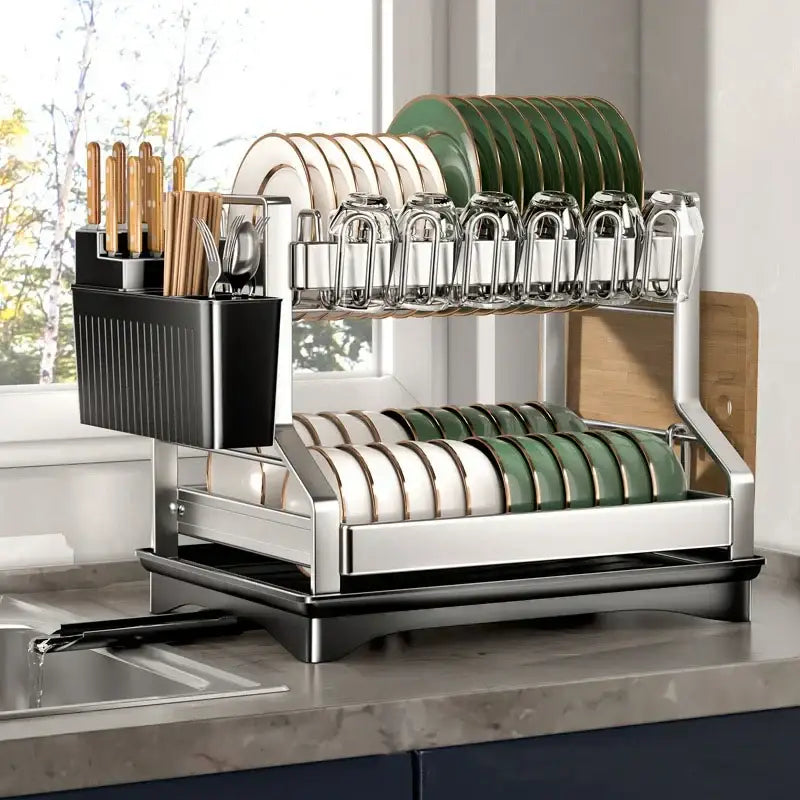 Black Dish Drying Rack