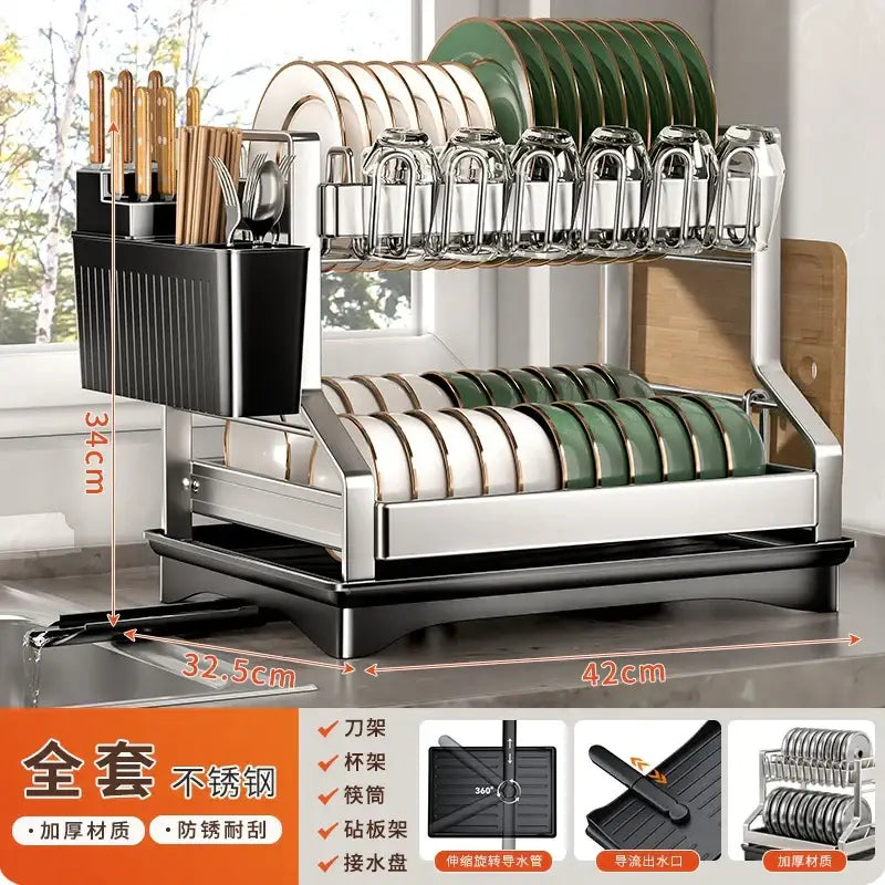 Black Dish Drying Rack