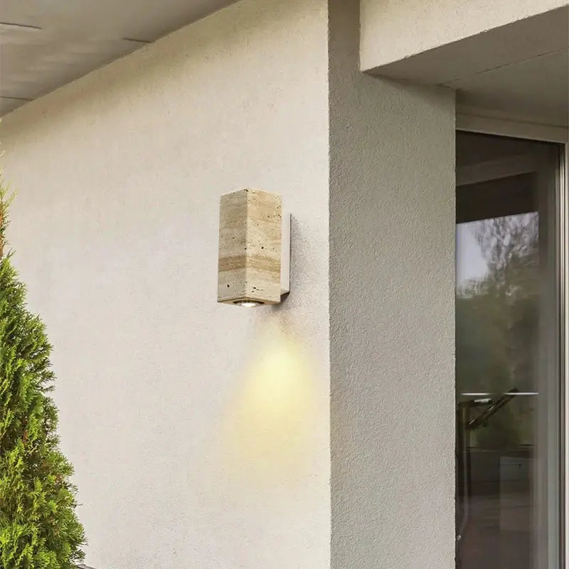Stone Wood Wall Lamp