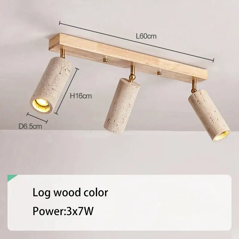 Wood Stone Ceiling Spotlight