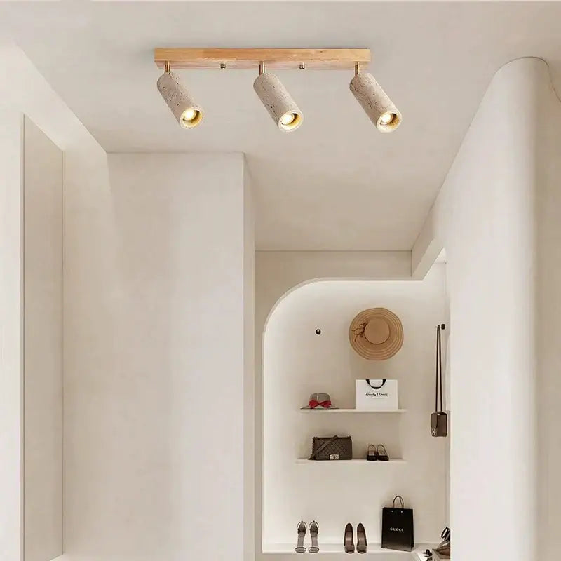 Wood Stone Ceiling Spotlight