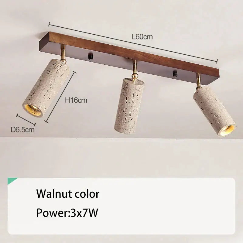 Wood Stone Ceiling Spotlight