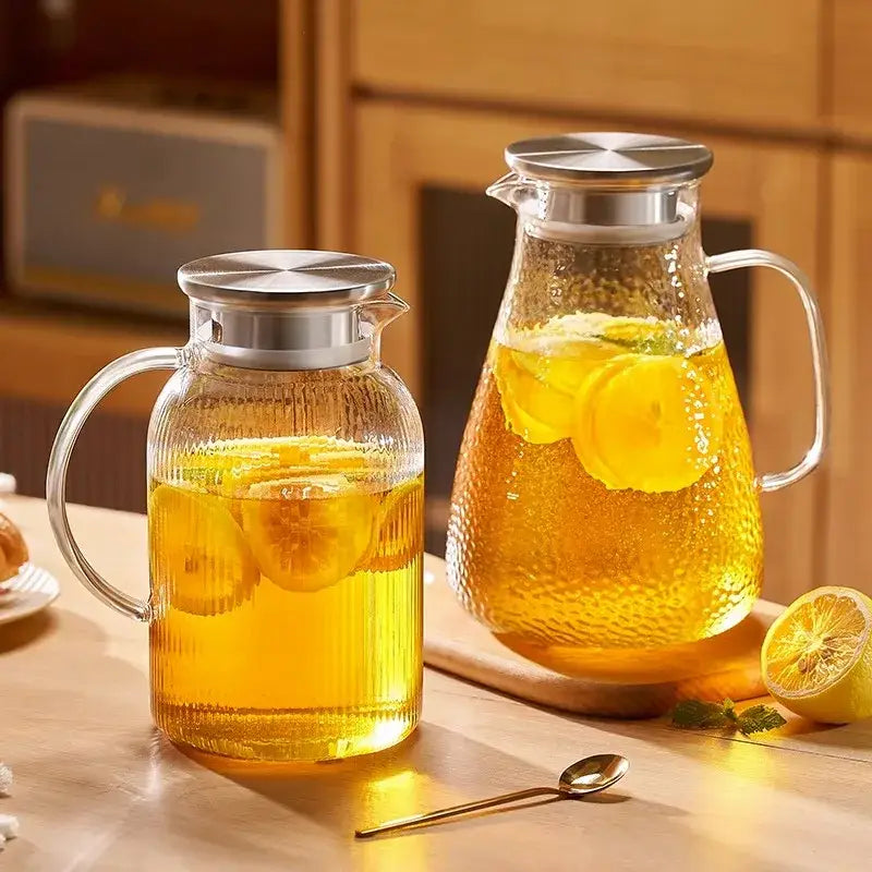 Striped Glass Kettle Set