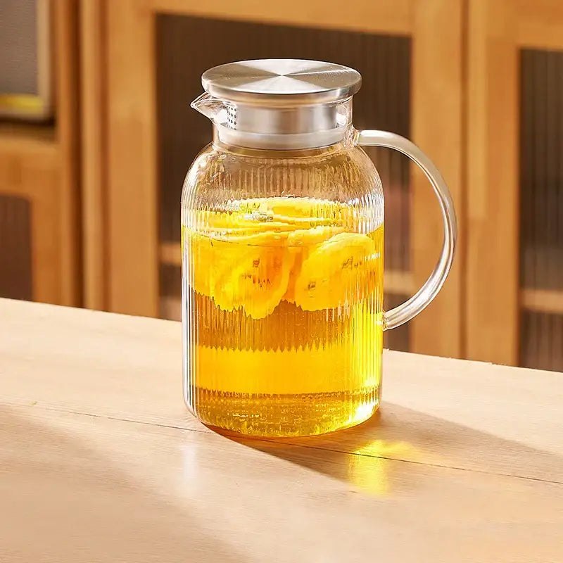 Striped Glass Kettle Set