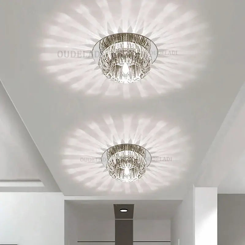 Crystal Sunburst Ceiling Light