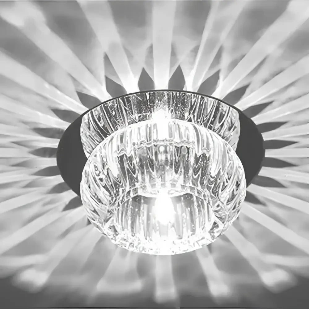 Crystal Sunburst Ceiling Light