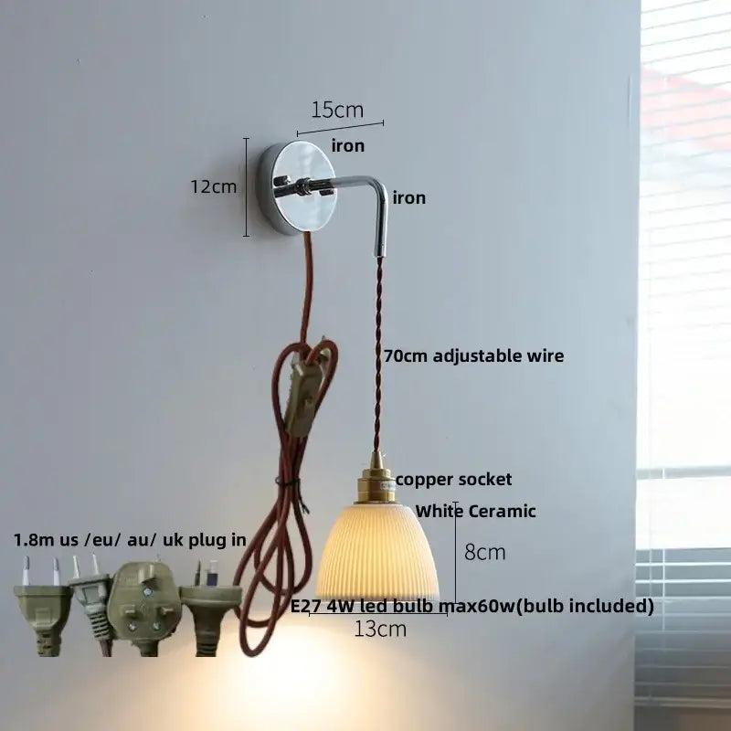 Brass Glass LED Sconce
