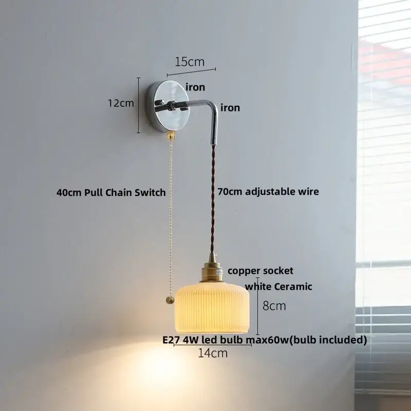 Brass Glass LED Sconce