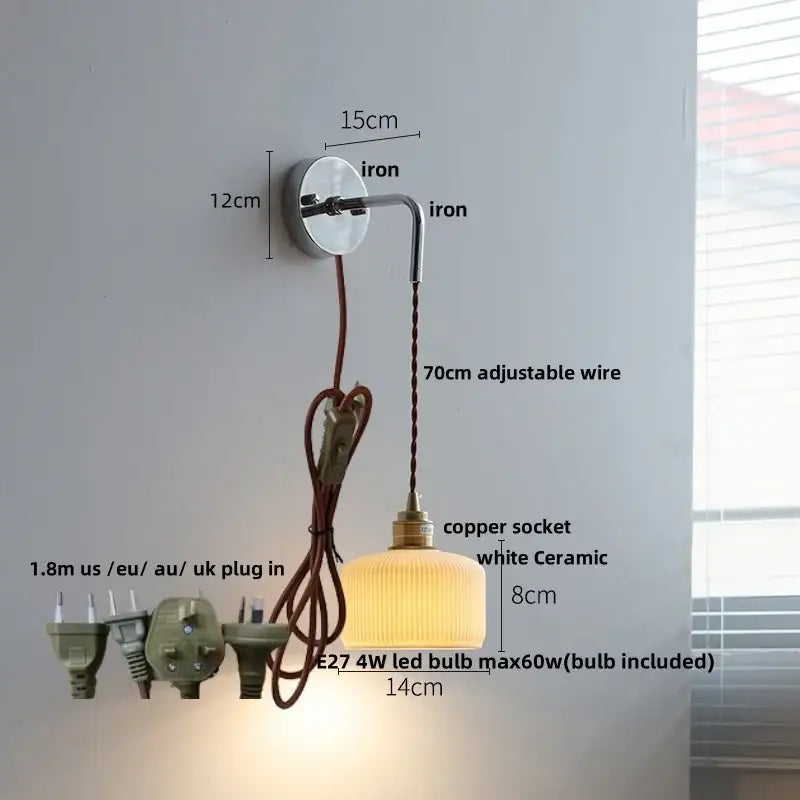 Brass Glass LED Sconce