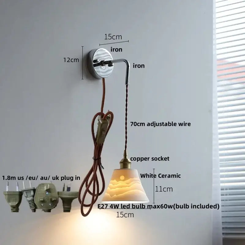 Brass Glass LED Sconce