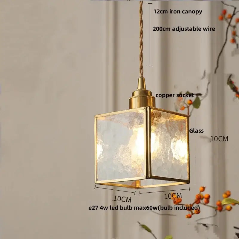 Copper Glass Pendant Lamp