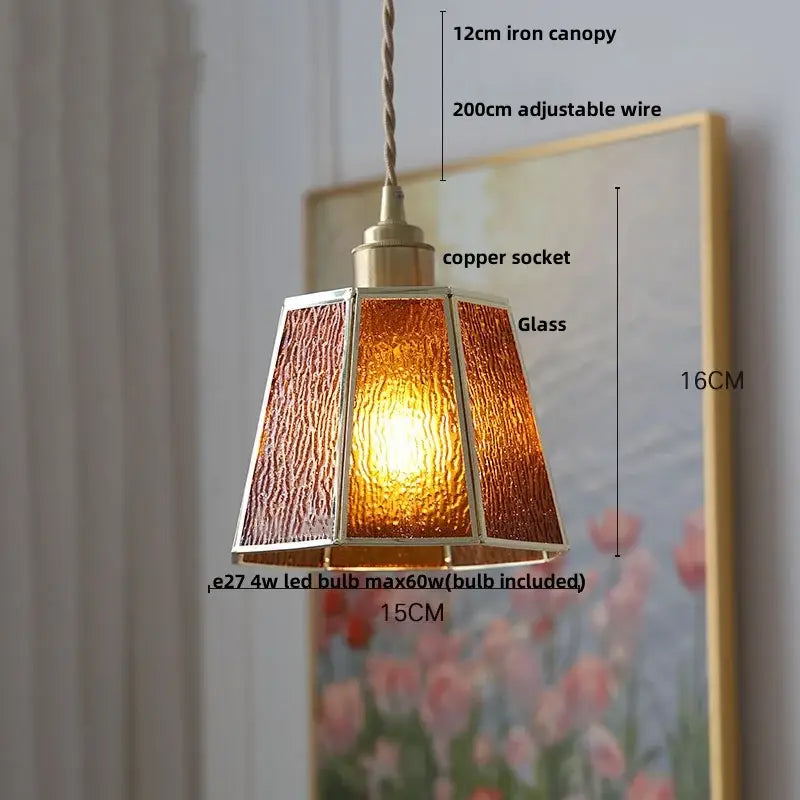 Copper Glass Pendant Lamp