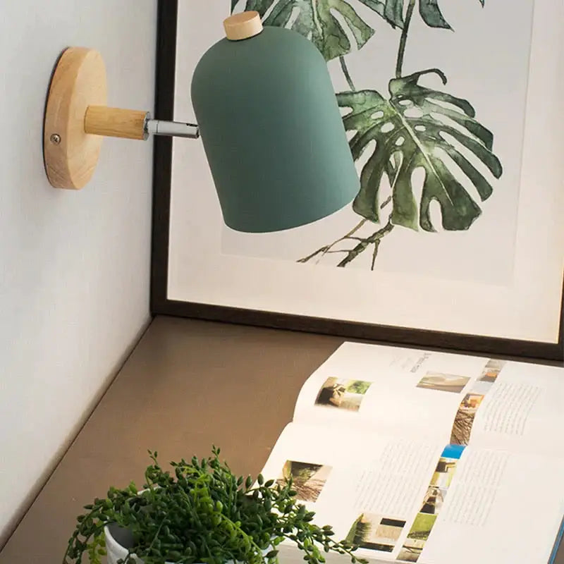 Teal Wood Wall Sconce