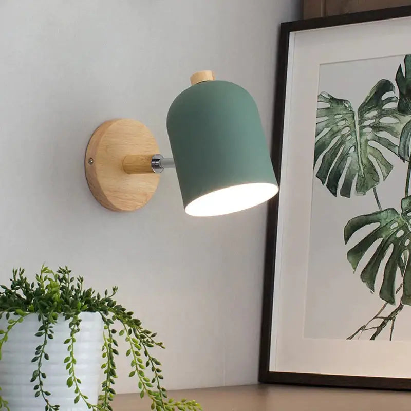 Teal Wood Wall Sconce