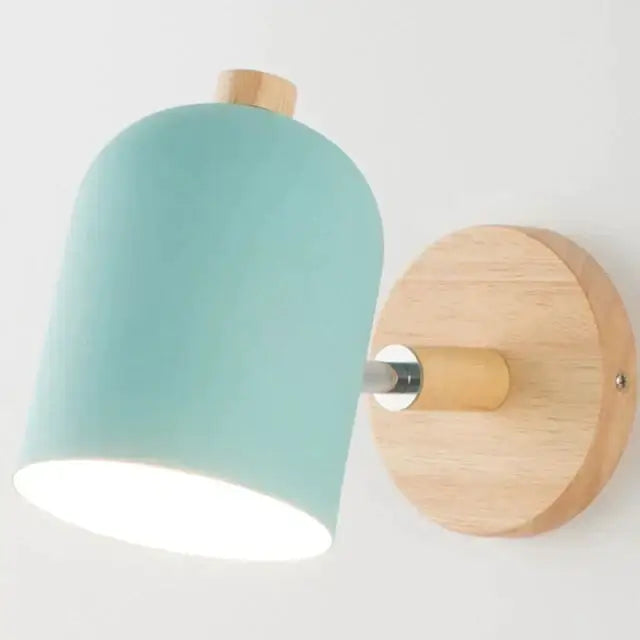 Teal Wood Wall Sconce